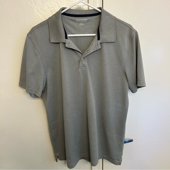 Amazon Essentials Men's Gray Polo Shirt - Picture 1 of 4